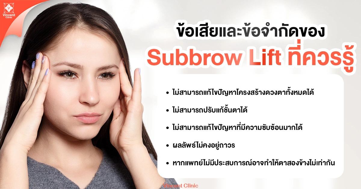ข้อเสียและข้อจำกัดของ subbrow lift ที่ควรรู้