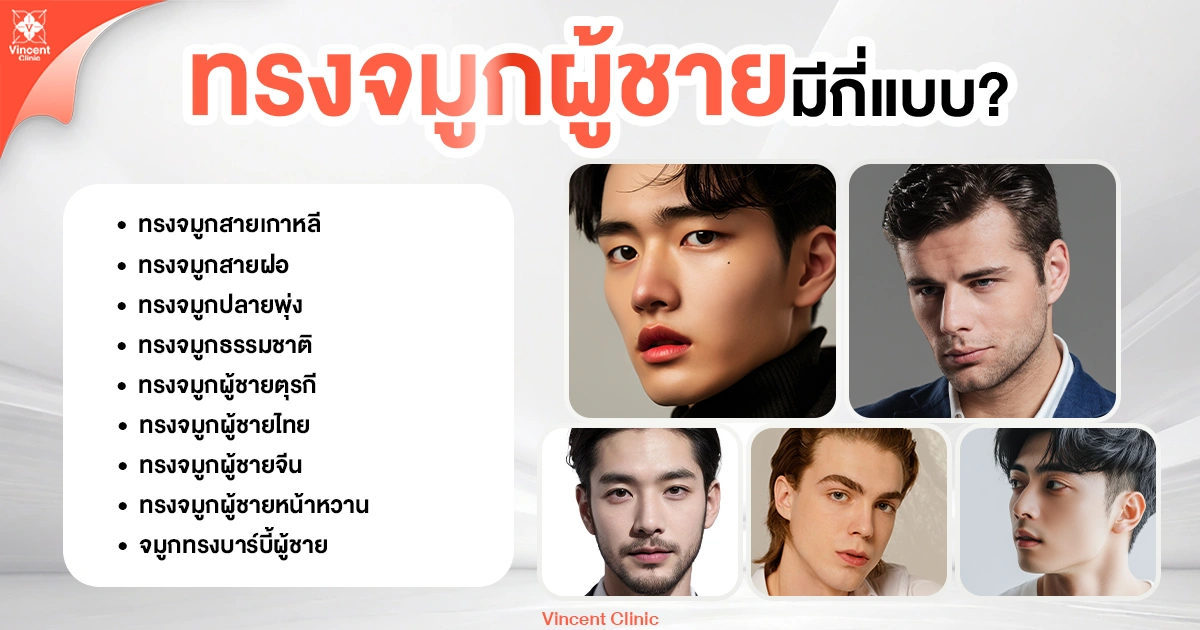 ทรงจมูกผู้ชายมีกี่แบบ