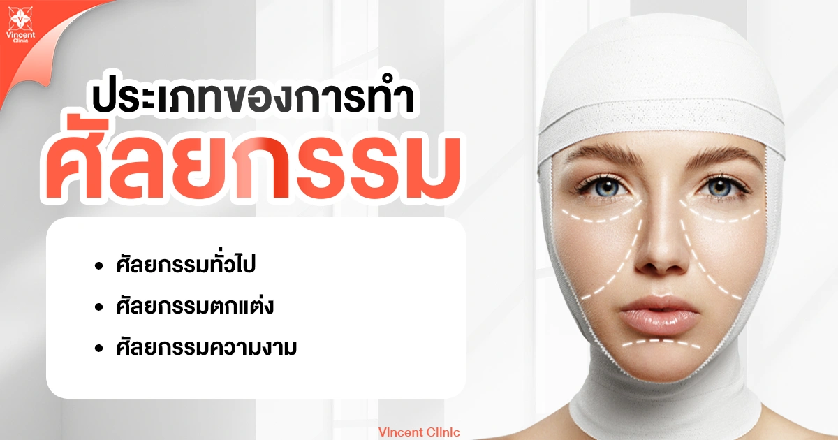 Types of surgery. ประเภทของการทำศัลยกรรม