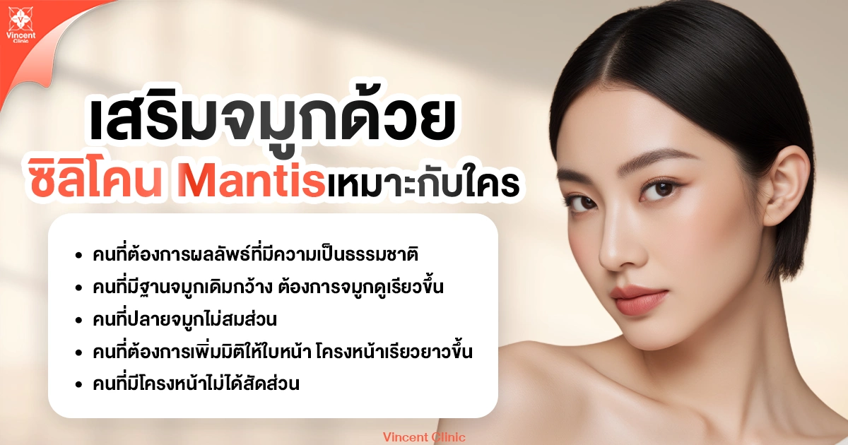เสริมจมูกด้วยซิลิโคน Mantis เหมาะกับใคร
