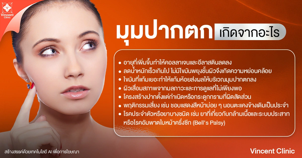 มุมปากตกเกิดจากอะไร